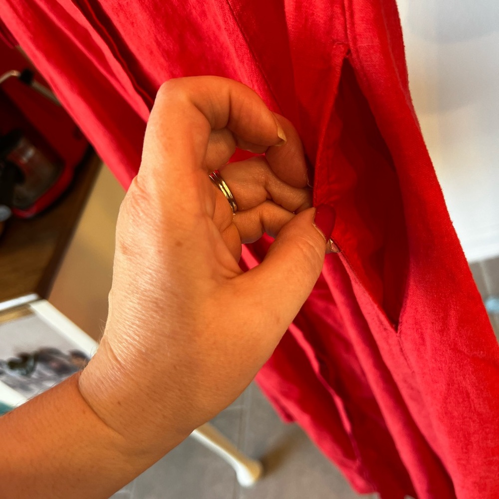 Joie Vibrant Red Long Sleeve Dress with callout - Picture 7 of 10